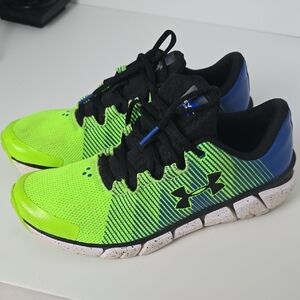 Under Armour Level Series  Kids' Lime and Royal Blue Sneakers